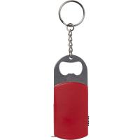 Keyring, bottle opener, LED light, measuring tape 1m