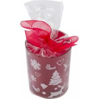 Decorated candle holder with tea light