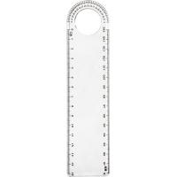 Ruler with loupe and protractor