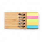 Bamboo memo holder, sticky notes
