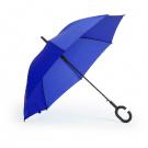 Windproof automatic umbrella, C shaped handle