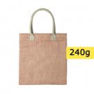 Jute shopping bag with cotton handles