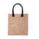 Jute shopping bag with cotton handles