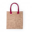 Jute shopping bag with cotton handles