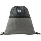 Drawstring bag with light