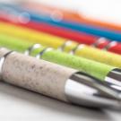 Wheat straw ball pen, metal clip