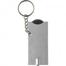 Keyring with shopping cart coin and LED light