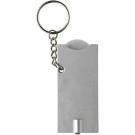 Keyring with shopping cart coin and LED light