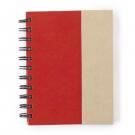Memo holder, sticky notes, notebook, and ball pen