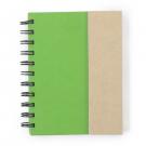 Memo holder, sticky notes, notebook, and ball pen