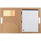 Conference folder approx. A4 with notebook, sticky notes and ball pen