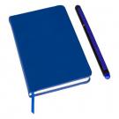 Notebook approx. A6, ball pen with cap, touch pen