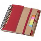 Memo holder, notebook, sticky notes, ball pen