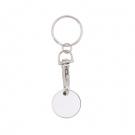 Keyring with shopping cart coin