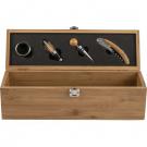 Bamboo wine set 4 pcs, wine box 1 el.