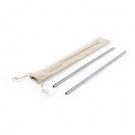 Reusable drinking straw set, 2 pcs with cleaning brush