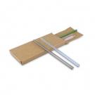 Glass reusable drinking straw set B'RIGHT, 4 pcs, cleaning brush with plate for personalization included