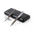 Writing set, ball pen and roller ball pen