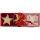 Star shaped candles set, 3 pcs