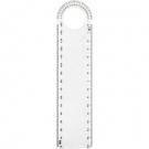 Ruler with loupe and protractor