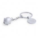Keyring "animal" with shopping cart coin