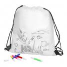 Drawstring bag for colouring, felt tip pens