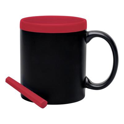 Ceramic mug for drawing 300 ml, chalk