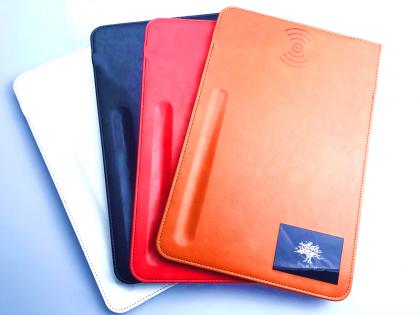 W29 Leather Wireless Charging Mousepad with LED logo