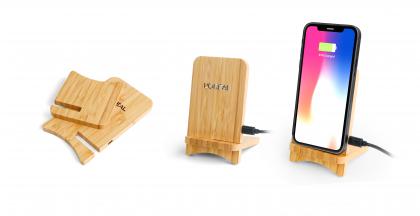 W26 10W wireless Charging Bamboo Stand
