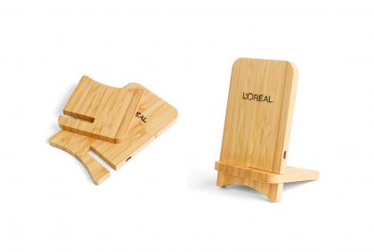 W26 10W wireless Charging Bamboo Stand