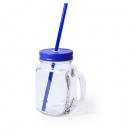 Drinking jar 500 ml with straw