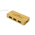 Bamboo HUB with 4 USB ports and 1 Type C