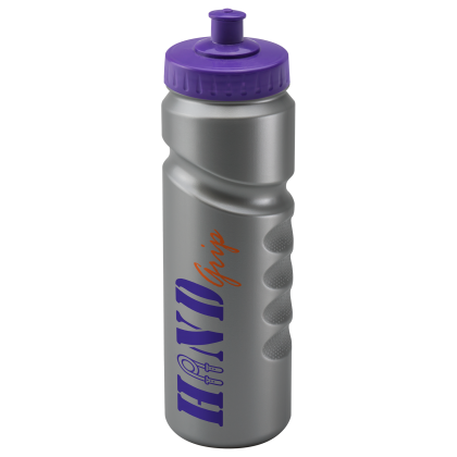 750ml Finger Grip Sports Bottle Silver