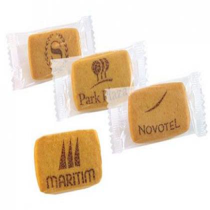 Rectangular logo biscuit