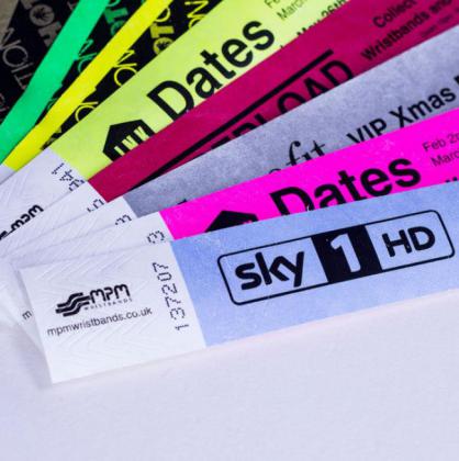 25mm Custom Printed Tyvek Wristbands
