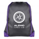 Black Coloured Trim Pegasus Drawstring Bag