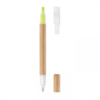 Duo Paper - 2 In 1 Carton Pen Highlighter