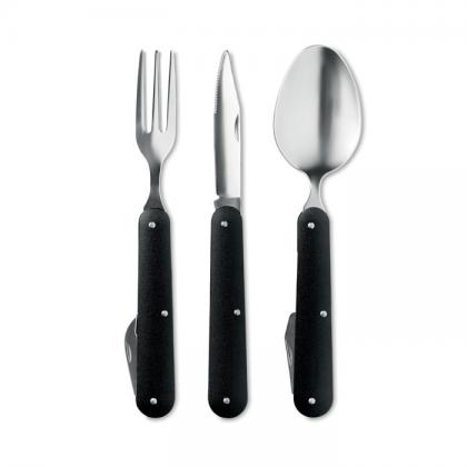 3 SERVICE - 3-piece camping utensils set