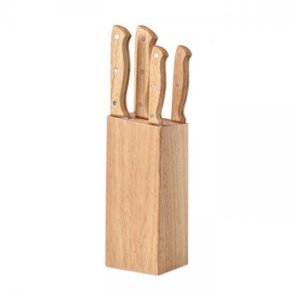 Gourmet - 5 Piece Knife Set In Base