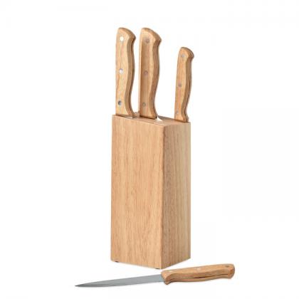 Gourmet - 5 Piece Knife Set In Base