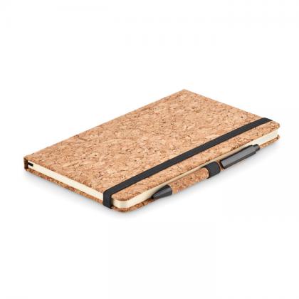 SUBER SET - A5 cork notebook with pen