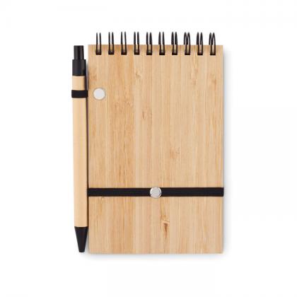 SONORABAM - A6 bamboo notepad with pen