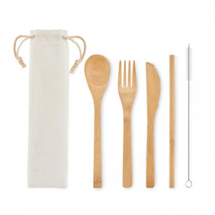 Setstraw - Bamboo Cutlery With Straw