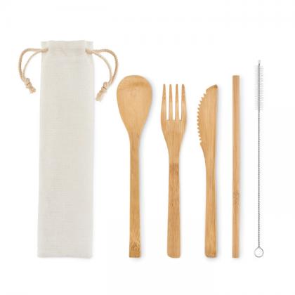 Setstraw - Bamboo Cutlery With Straw