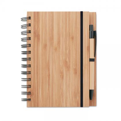 Bambloc - Bamboo Notebook With Pen Lined