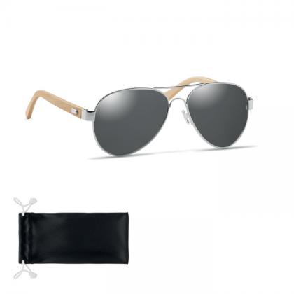 Honiara - Bamboo Sunglasses In Pouch