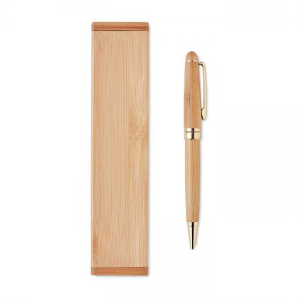 Etna - Bamboo Twist Ball Pen In Box