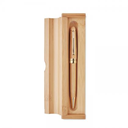 Etna - Bamboo Twist Ball Pen In Box