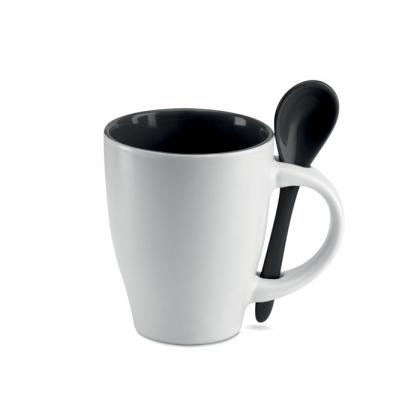 Dual - Bicolour Mug With Spoon 250 Ml