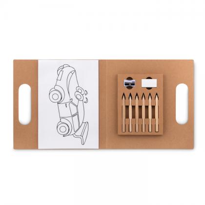 FOLDER2 GO - Colouring set with 6 pencils